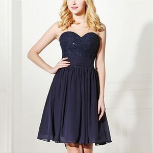KATHRYN CONOVER CHAFFIN SHORT STRAPLESS COCKTAIL DRESS